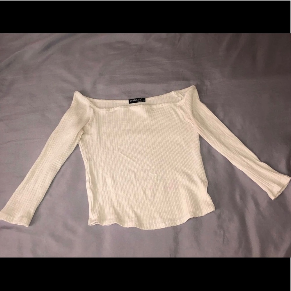 half sleeve off the shoulder top
